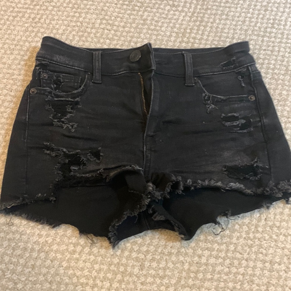 Black american eagle jean shorts